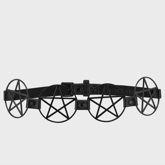 Killstar Accessories - Killstar Black Pentagram Belt